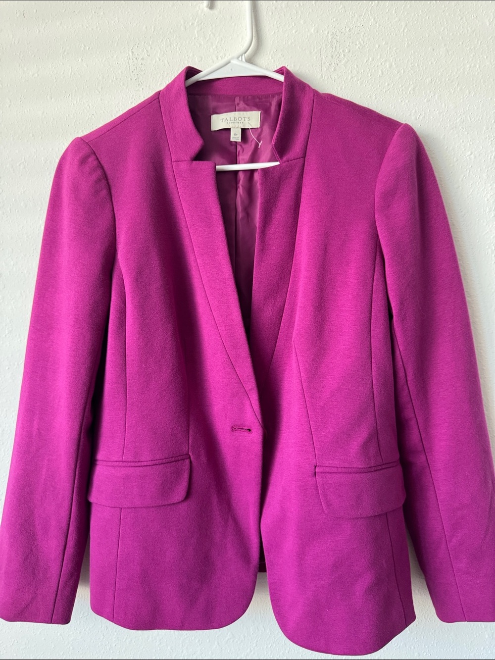Talbots Fuchsia Open-Front Blazer